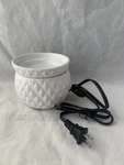 White Ceramic 2 In Fragrance Electric Warmer Candle Wax Melt Holder S1. Fixed Price $24.06.