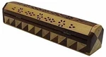 Incense Burner Wooden Coffin Box Sticks & Cones Holder Decorative Design Ash Cat. Fixed Price $13.99.