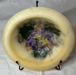 Lilac Blossom 5.5 Wax Pottery Vessel By Habersham Candle Co. Made In Usa W/stand. Fixed Price $25.00.