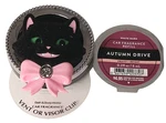 Bath Body Works Car Air Freshener Vent Clip Black Cat Pink Bow + Scent Oil 2PC. Fixed Price $18.00.