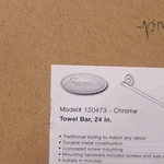 Premier Towel Bar Metal Chrome 24" 120473. Fixed Price $9.31.