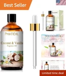 3.38 Fl Oz Coconut & Vanilla Aromatherapy Oil Elegant Multi-use Fragrance. Fixed Price $16.99.
