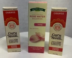 Lot 3 Gurunanda .5 Oz Therapy Orange Natural Essential Oil + Rose Water 2 New. Fixed Price $6.18.