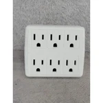 Intertek DR-01 6-OUTLET Wall Tap Adapter Grounded 3-PRONG Plug Extender White. Fixed Price $9.98.