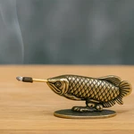 Vintage Brass Fish Incense Holder Retro Metal Figurine Aromatherapy Burner 2''. Fixed Price $19.00.