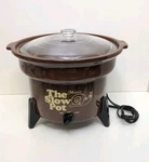 Vtg Slow Pot Poke Snail Munsey Electric Cooker Crock Tested Glass Lid. Fixed Price $39.99.