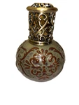 Ceramic Diffuser With Ornate Metal Scroll Lid Olive And Brown Lovely. Fixed Price $16.00.