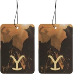 Plasticolor Yellowstone Cowboy & Logo Paper Air Fresheners- 2 Pack. Fixed Price $9.35.