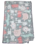 Baby Starters Gray Jungle Safari Animals Girl Blanket Pink Green White 30X40". Fixed Price $34.95.