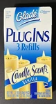 Glade Plugins Electric Gel 3 Refills Candle Scent Vanilla Johnson Wax. Fixed Price $8.99.