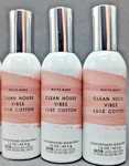 3X Bath & Body Works Clean House Vibes Luxe Cotton Concentrated Room Spray 1.5OZ. Fixed Price $27.99.