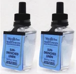 2 Bath & Body Works Wb Sun Drenched Linen Wallflowers Scented Oil Bulb Refills. Fixed Price $19.99.