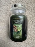 Yankee Jar Candle Balsam & Cedar New 22OZ. Fixed Price $25.74.