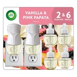 Air Wick Plug Scented Oil Starter Kit, 2 Warmers + 6 Refills, Vanilla & Pink. Fixed Price $31.96.