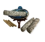 Nessastores Large Smudge Kit Sage, Palo Santo, Shell & Stand (full Set) JC-213. Fixed Price $38.75.