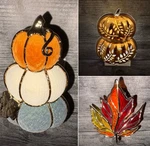 Lot Of 3 Wallflower Bath Body Works Autumn Fall Halloween Pumpkins Leaf Light Up. Fixed Price $24.95.