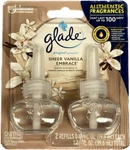 Glade Plugins Refills 2-PACK Scented Oil Sheer Vanilla Embrace Air Freshener Nib. Fixed Price $6.39.