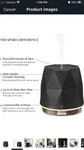 Sparia Ceramic Ultrasonic Essential Oil Aroma Diffuser 300ML, Matte Black Finish. Fixed Price $20.00.