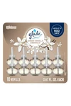Scented Oil 10 Refills, Air Freshener, Sheer Vanilla Embrace, X 0.67 Oz. Fixed Price $25.54.
