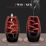 Ronlap Backflow Incense Burner, Ceramic Smoke Waterfall W/ Acces. Fixed Price $7.95.