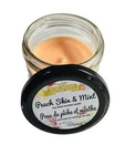 Fresh Scented Peach Skin/mint Soy Blend Candle 3OZ/85GM. Fixed Price $12.88.