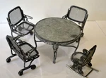 Dollhouse Patio Table & Chairs, Item # 1115, Furniture, Piece Set. Fixed Price $22.40.