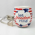 Let Freedom Ring Simmer Pot Wax Melt Warmer Happy Thoughts No Box Pink Zebra. Fixed Price $24.99.