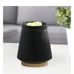 Better Homes & Gardens Electric Black Ribbed Ceramic Wax Warmer With Wood Base. Fixed Price $29.90.