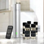 Aroma Mini Diffuser 1200 Sqft. Silver W/ 5 Premium Scents 20ML Hotel Collection. Fixed Price $117.56.