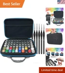 Model Paint Carry Case For 60 Bottles With Detail Brushes - Lightweight Design. Fixed Price $42.00.