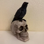 Pacific Giftware Perched Raven On Skull Poe Figurine Halloween Home Dec.... Fixed Price $21.99.