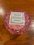 Voluspa Rose Petal Ice Cream Macaron Glass Jar Candle Coconut Wax 1.8 Oz - New. Fixed Price $10.99.