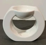 Partylite White Gaia Fragrance Warmer Candle Burn P90636. Fixed Price $9.42.