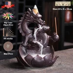 Ceramic Backflow Incense Burner Holder Dragon Waterfall & Cones Gift. Fixed Price $19.79.