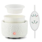 Elusiaka Wax Melt Warmer With Timer & Liner 3-IN-1 White Dish. Fixed Price $30.39.