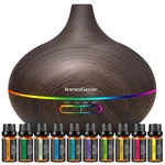 Innogear Aromatherapy Diffuser & 10 Essential Oils Set, 400ML Dark Wood Grain. Fixed Price $55.38.