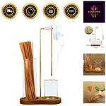 Elegant 2-IN-1 Incense Holder With Glass Ash Catcher For Calming Decor. Fixed Price $25.59.