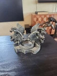 Elegant Expressions Dual Dragon Candle Incense Holder 5.5IN. Resin Tart. Fixed Price $20.95.