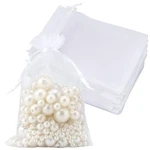 50 Pcs White Organza Bags 4X6 Inch Drawstring Favor Pouches. Fixed Price $9.95.