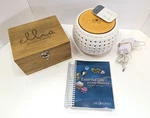 Ellia Gather Aroma Diffuser White Ceramic Light Sound Oil Book Box REMOTEARM-910. Fixed Price $69.95.