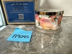 Homeworx Harry Slatkin Jasmine & White Peach Candle 18 Oz. 4-WICK New Box. Fixed Price $24.43.