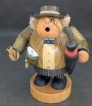 7.5" Erzgebirgische Volkskunst Incense Smoker Old Man Umbrella Monocle Kwo. Fixed Price $69.99.