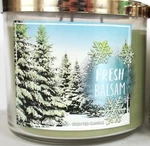 Bath Body Works Fresh Balsam 3 Wick Candle, 14.5 Oz., New. Fixed Price $29.99.