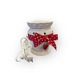 Scentsy Dsw-wale White Ceramic Electric Wax Warmer Red Polka Dot Ribbon Heart. Fixed Price $16.00.