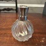 Lampe Berger Swirl Ribbed Clear Glass Oil Burner W/wick Cap & Crown 5.5". Fixed Price $33.00.