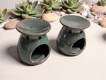 Elegant Expressions By Hosley's Green Ceramic Oil And Wax Warmer Diffuser. Fixed Price $14.00.