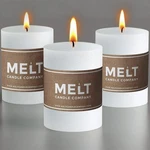 Melt Pillar Candles, 3 Pack - Unscented For Home, Church, Wedd.... Fixed Price $15.69.