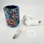 Scentsy Midnight Floral Mini Wax Warmer Plug-in Glass Light New Open Box. Fixed Price $14.95.