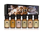 P&j Trading Cozy Home Set 6 Fragrance Oils Brown Sugar, Apple Pie, Coffee.... Fixed Price $29.02.