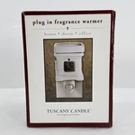 Tuscany Candle Plug-in Ceramic Fragrance Warmer Square White Rotates With Melts. Fixed Price $19.25.